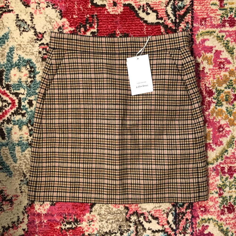 & Other Stories plaid mini skirt NWT